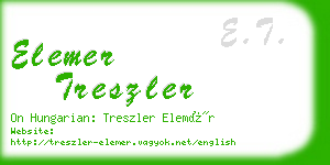 elemer treszler business card